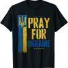 T-Shirt Pray For Ukraine Vintage US Ukraine Flag Support Ukrainian