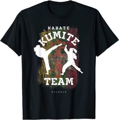 T-Shirt Myanmar Karate Kumite Martial Arts Women Girl Karate