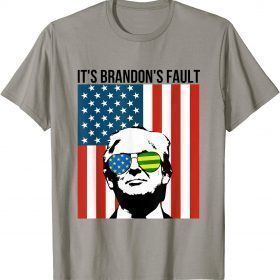 T-Shirt Pro Trump Ukraine Sunglasses Usa Flag Funny Anti joe biden