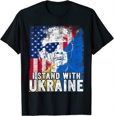 I Stand With Ukraine Ukrainian American Flag Trump Support Shirt