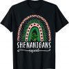 Funny Shenanigans Squad ,St Patrick's Day Rainbow Shamrock TShirt