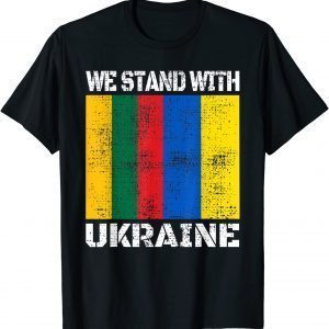 Support Ukrainian Lithuania We Stand With Ukraine Flag, Stop Russian T-Shirt