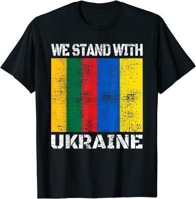 Support Ukrainian Lithuania We Stand With Ukraine Flag, Stop Russian T-Shirt