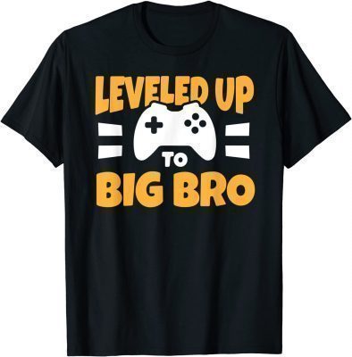 Big Brother Leveled Up Toddler Controller Gift Tee Shirts