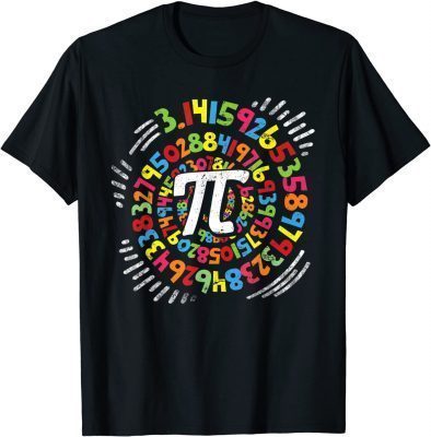 T-Shirt 3.14 Pi Pop Art Spiral Math Science Geek Pi Day STEM Teacher