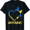2022 Ukraine Flag Heart Vintage Ukrainian Lovers Ukraine TShirt
