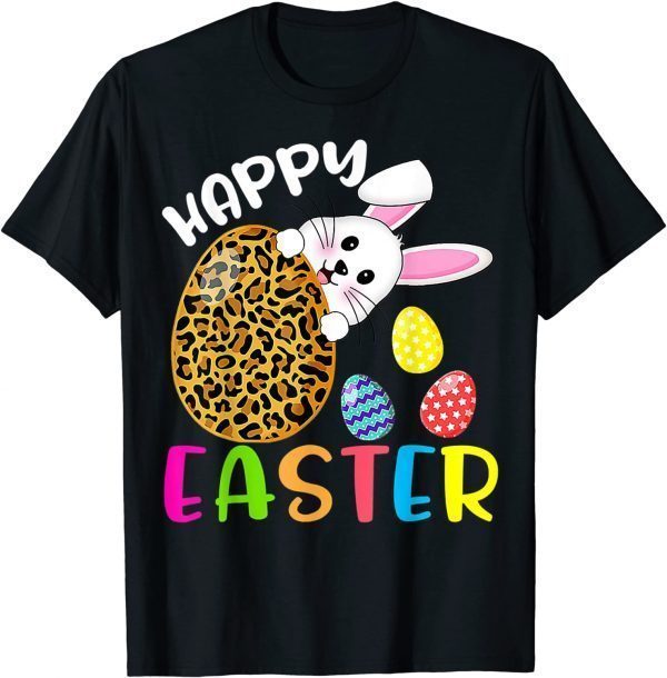 T-Shirt Easter Leopard Bunny Rabbit Palm Sunday Girls Women Kids