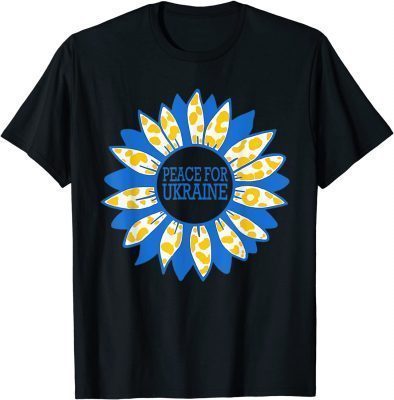 T-Shirt Ukraine Sunflower Stand with Ukraine Peace,No War