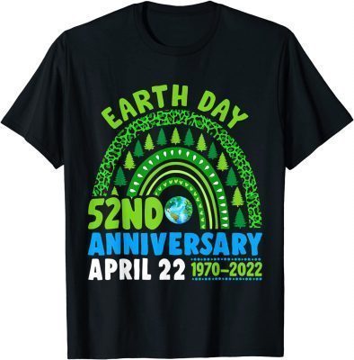 Earth Day 2022 Rainbow Trendy 52nd Anniversary Kid Men Women Official T-Shirt