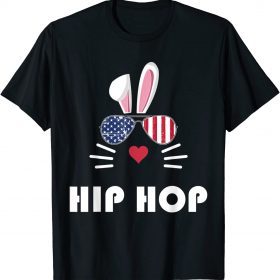 Easter Hip Hop Bunny Ears American Flag T-Shirt