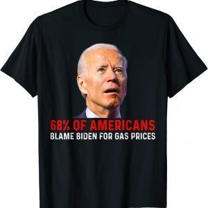 T-Shirt 68% Of Americans Blame Biden For Gas Prices Funny Joe Biden