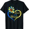 T-Shirt Love Heart Ukraine Sunflower Ukrainian I Stand With Ukraine