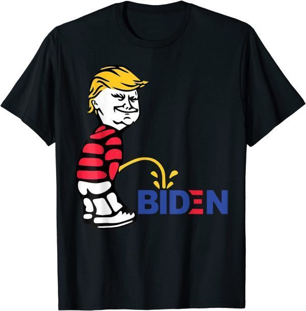 Funny Trump Peeing on Biden Pissing Anti Biden Pro Trump T-Shirt