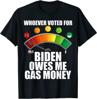 T-Shirt Anti Biden Owes Me Gas Money Pro America Tee For Republicans