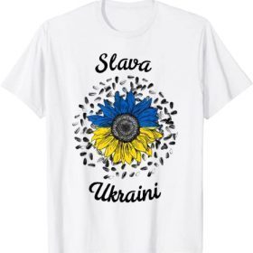 Slava Ukraini Sunflower Ukrainian Flag I Stand With Ukraine 2022 T-Shirt