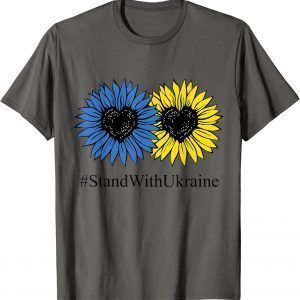 Sunflower I Stand With Ukraine Flag Pray For Ukraine Men Tee Shirts