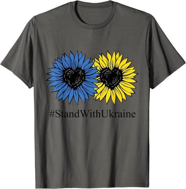 Sunflower I Stand With Ukraine Flag Pray For Ukraine Men Tee Shirts