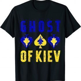 2022 Ghost of Kyiv Stand With Ukraine Lover Hero Of Kiev Vintage Tee Shirts