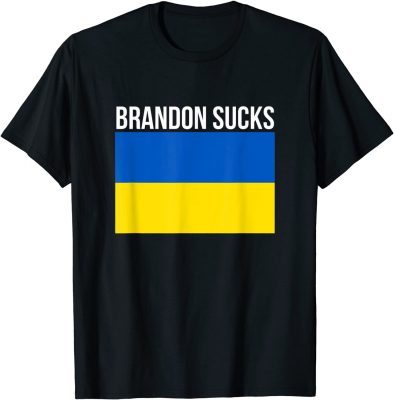T-Shirt Brandon Sucks ,Ukraine Flag ,Funny Anti Joe Biden