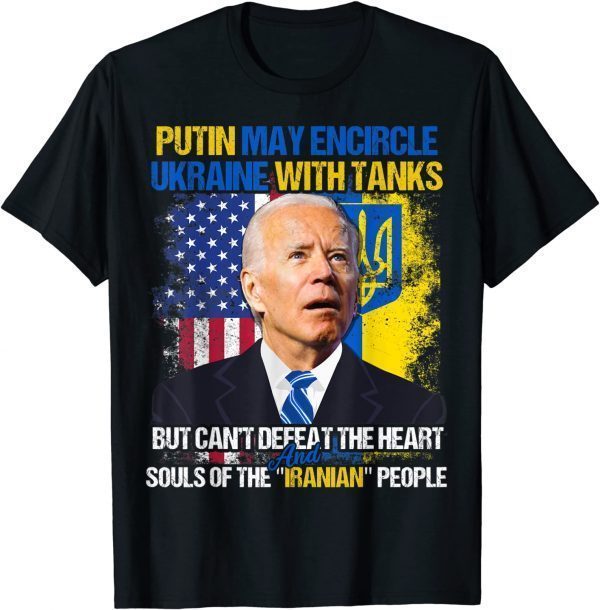 Support Ukraine Anti Biden America Ukrainian Flag Ukraine 2022 TShirt