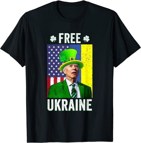 2022 St Patricks Day Biden Free Ukraine Support Ukraine Unisex Shirts