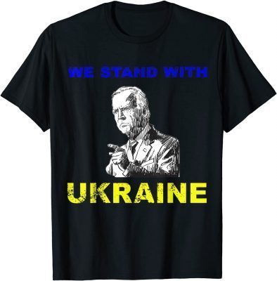 Official We Stand With Ukraine Biden Ukrainian Flag Lover TShirt