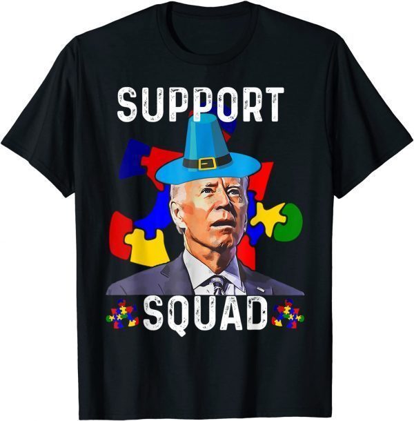 Joe Biden Support Squad Autism Awareness Puzzle Piece Unisex TShirt