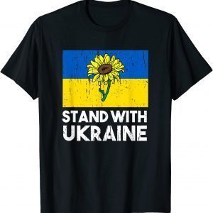 TShirt Ukrainian Flower Sunflower Stand With Ukraine