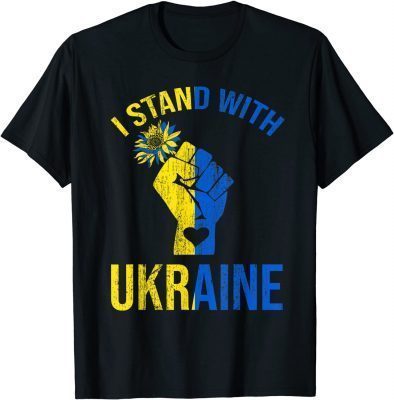I Stand With Ukraine Support Ukraine Sunflower Ukraine Flag Shirts