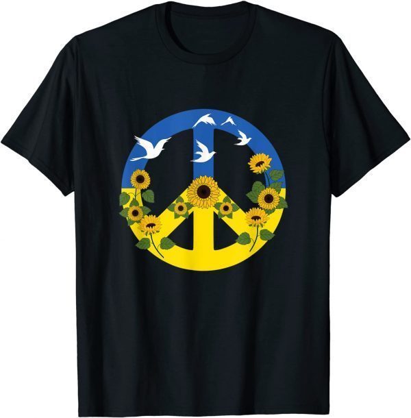 2022 Sunflower Ukrainian Flag I Stand With Ukraine Ukraine Peace T-Shirt