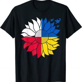 2022 Polish Support for Ukraine Sunflower Peace Ukrainian Flag T-Shirt
