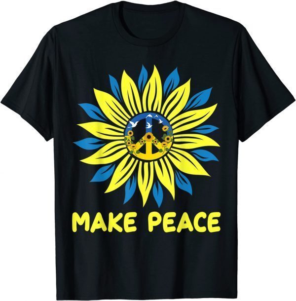Ukraine Flag Sunflower Vintage Ukrainian Support Ukraine Tee Shirts