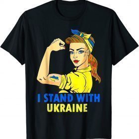 Official Support Ukraine I Stand With Ukraine Ukrainian Flag T-Shirt