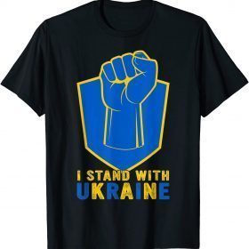 Classic I Stand With Ukraine Ukrainian Flag Ukraine Supporters TShirt
