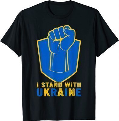 Classic I Stand With Ukraine Ukrainian Flag Ukraine Supporters TShirt