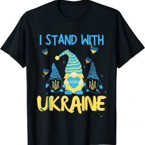 2022 Gnome Support Ukraine I Stand With Ukraine Ukrainian Flag Classic TShirt