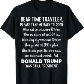 Dear Time Traveler, Take Me Back To When Trump Was TShirt