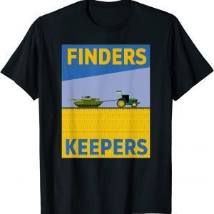 T-Shirt Finders Keepers Ukraine Flag Power Support Ukrainians