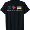 T-Shirt Peace, Love, Ukraine Ukrainian Flag I stand with Ukraine