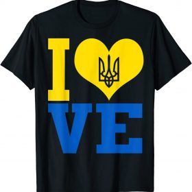 I Love Ukraine Ukrainian Flag Unisex T-Shirt