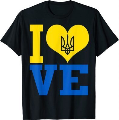 I Love Ukraine Ukrainian Flag Unisex T-Shirt