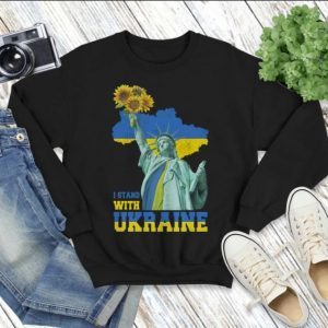 I Stand With Ukraine Statue of Liberty Tee Shirts