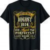 Legends Were Born In August 1974 48th Birthday Gift Shirt T-Shirt