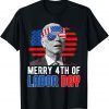 Merry 4th Of Labor Day Anti Biden American Flag Men Women Shirts