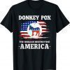 2022 Donkey Pox The Disease Destroying America USA Flag Donkeypox T-Shirt