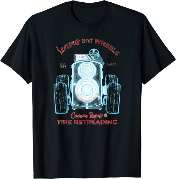 2022 Lenses and Wheels Camera Repair and Tire Retreading T-Shirt