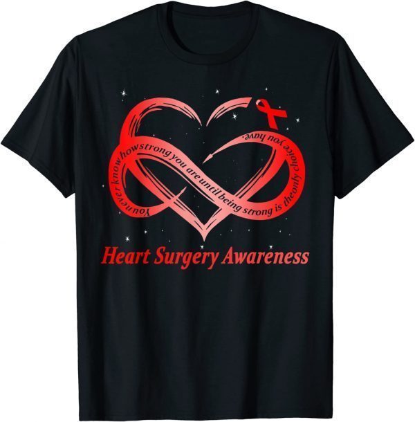 T-Shirt I Wear Red For Heart Surgery Awareness Warrior