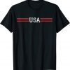USA American Flag on Back Patriotic T-Shirt