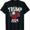 Funny Trump 2024 I'm Back American Flag Shirt