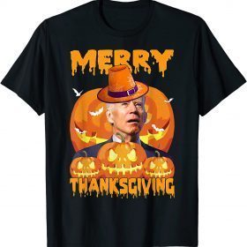 Joe Biden Merry Thanksgiving Confused Happy Halloween 2022 T-Shirt